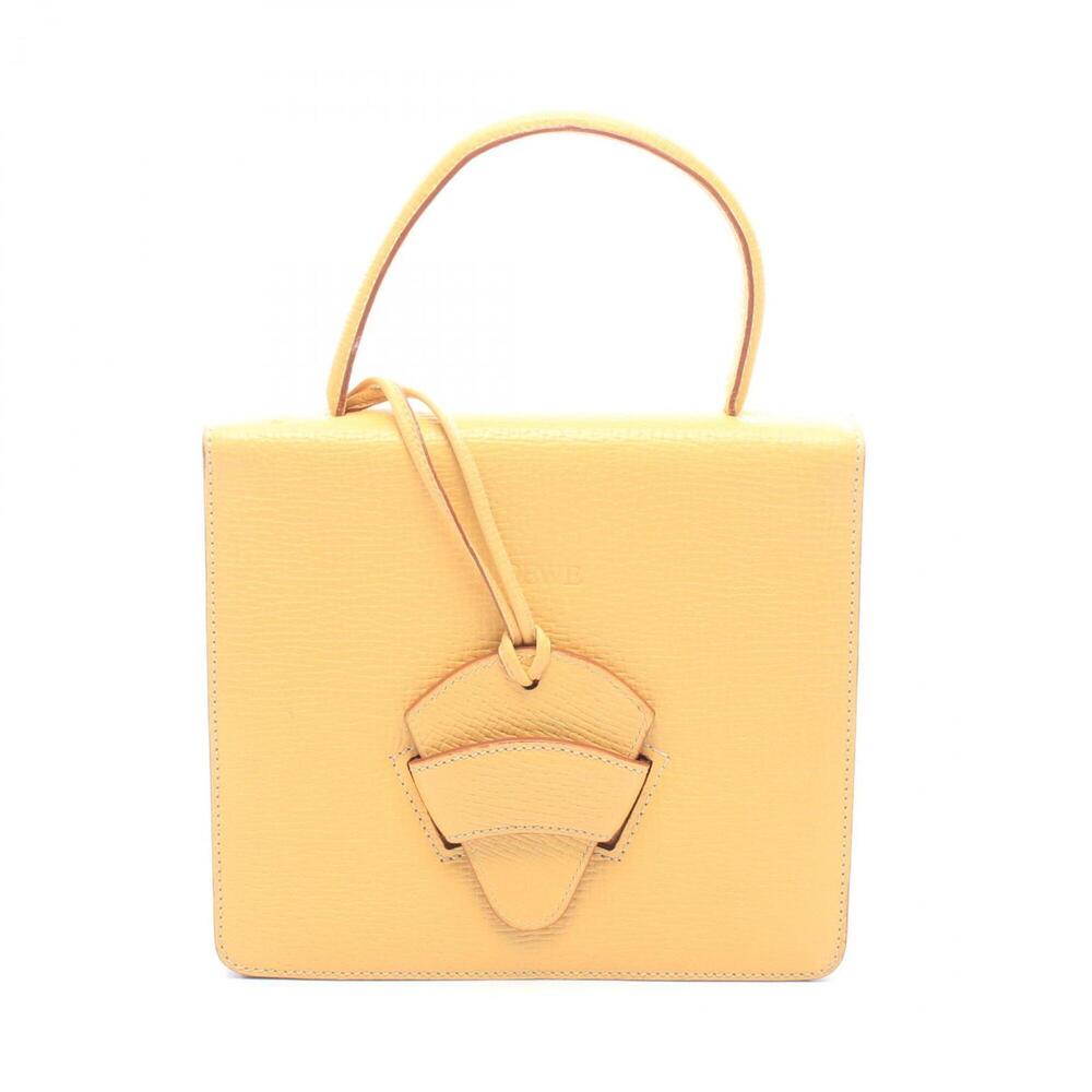 Loewe Barcelona Handbag, Leather, Women's, Yellow